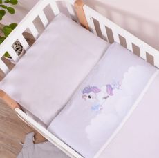 Змінний постільний комплект Baby Veres Unicorn love 3 одиниці, ранфорс (100% бавовна)